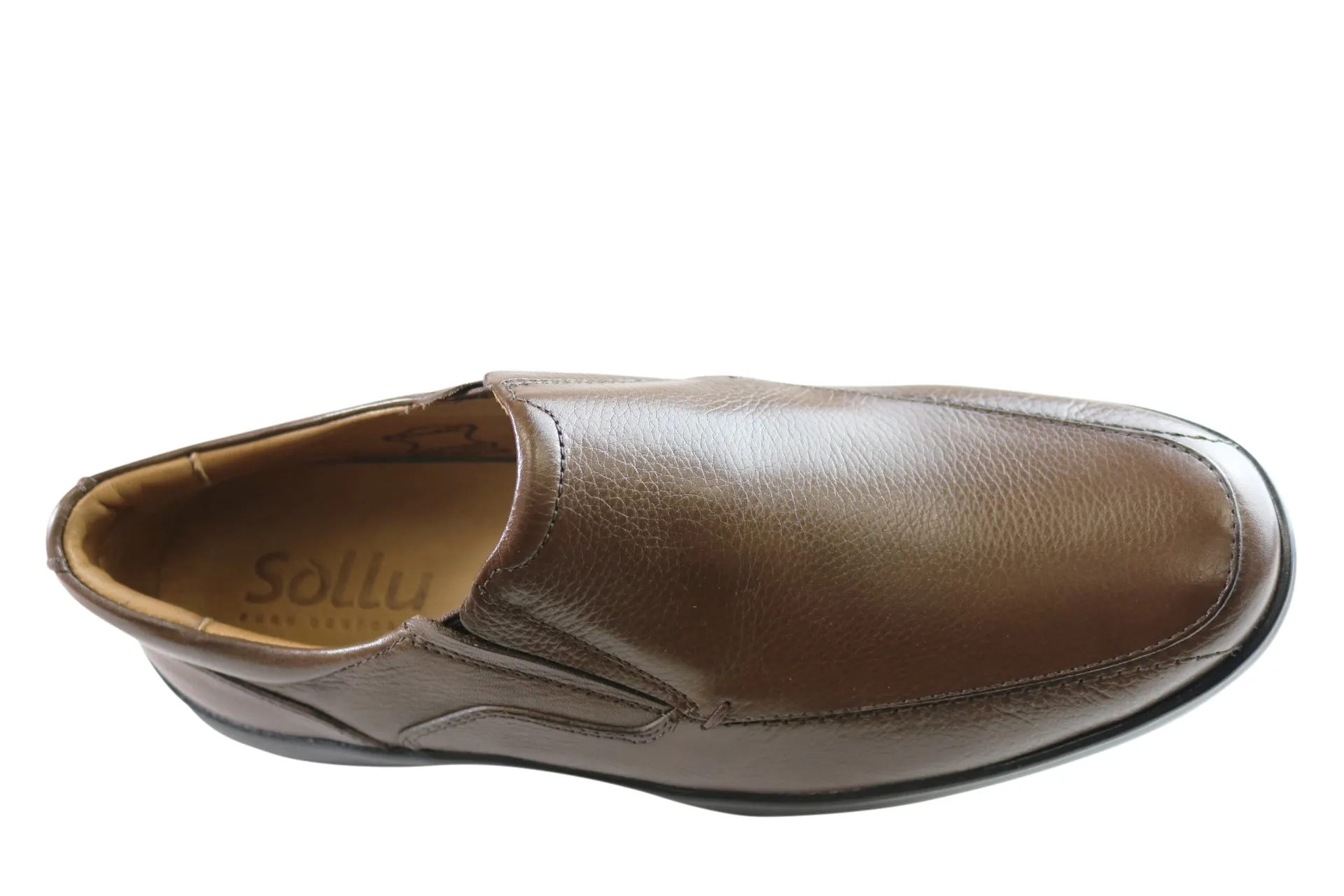 Sollu Loxwood Mens Leather Slip On Comfort Shoes Made In Brazil