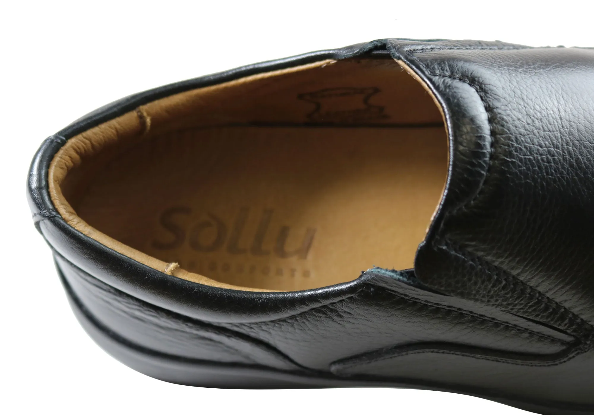 Sollu Loxwood Mens Leather Slip On Comfort Shoes Made In Brazil