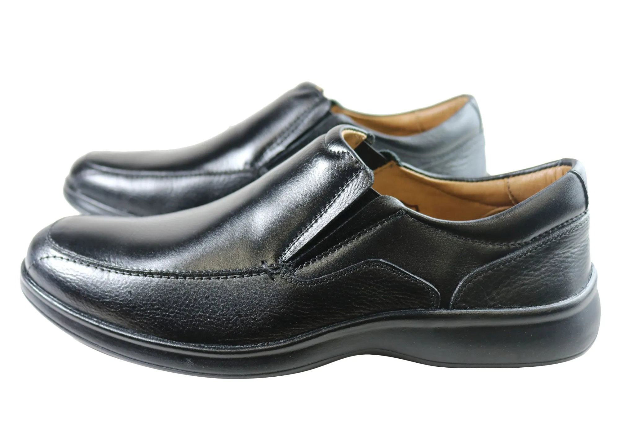 Sollu Loxwood Mens Leather Slip On Comfort Shoes Made In Brazil