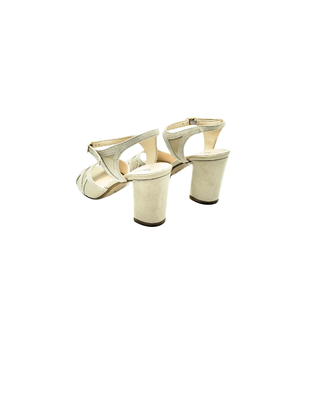 Strappy -Block Heel  - Beige