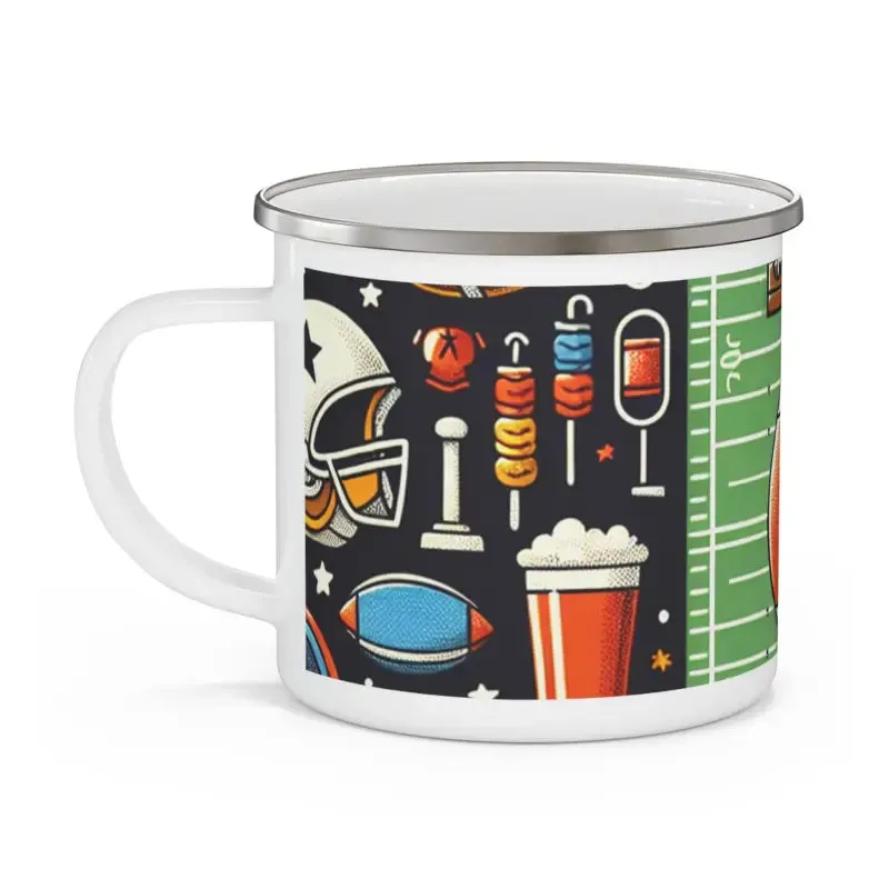 Super Football Enamel Camping Mug