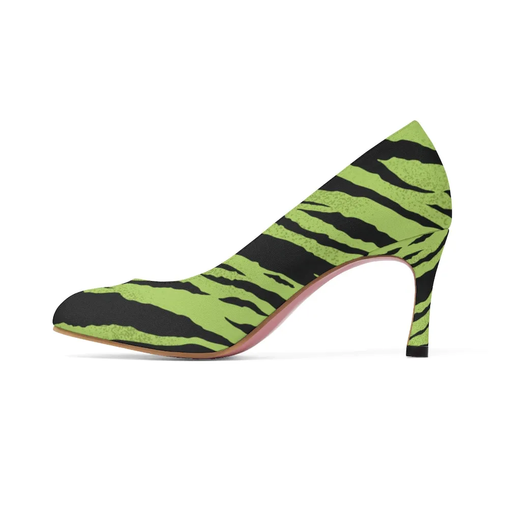 Tayrona Green Tiger Stripe Women's High Heels