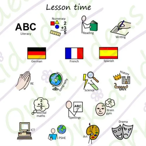 TomTag Sticker Pack - School Timetable