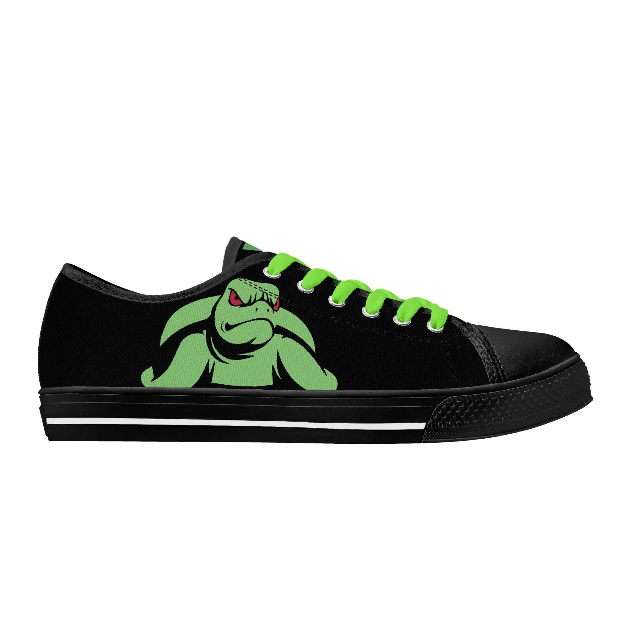 Turtles Mens Low Top Canvas Shoes - Customized Tongue