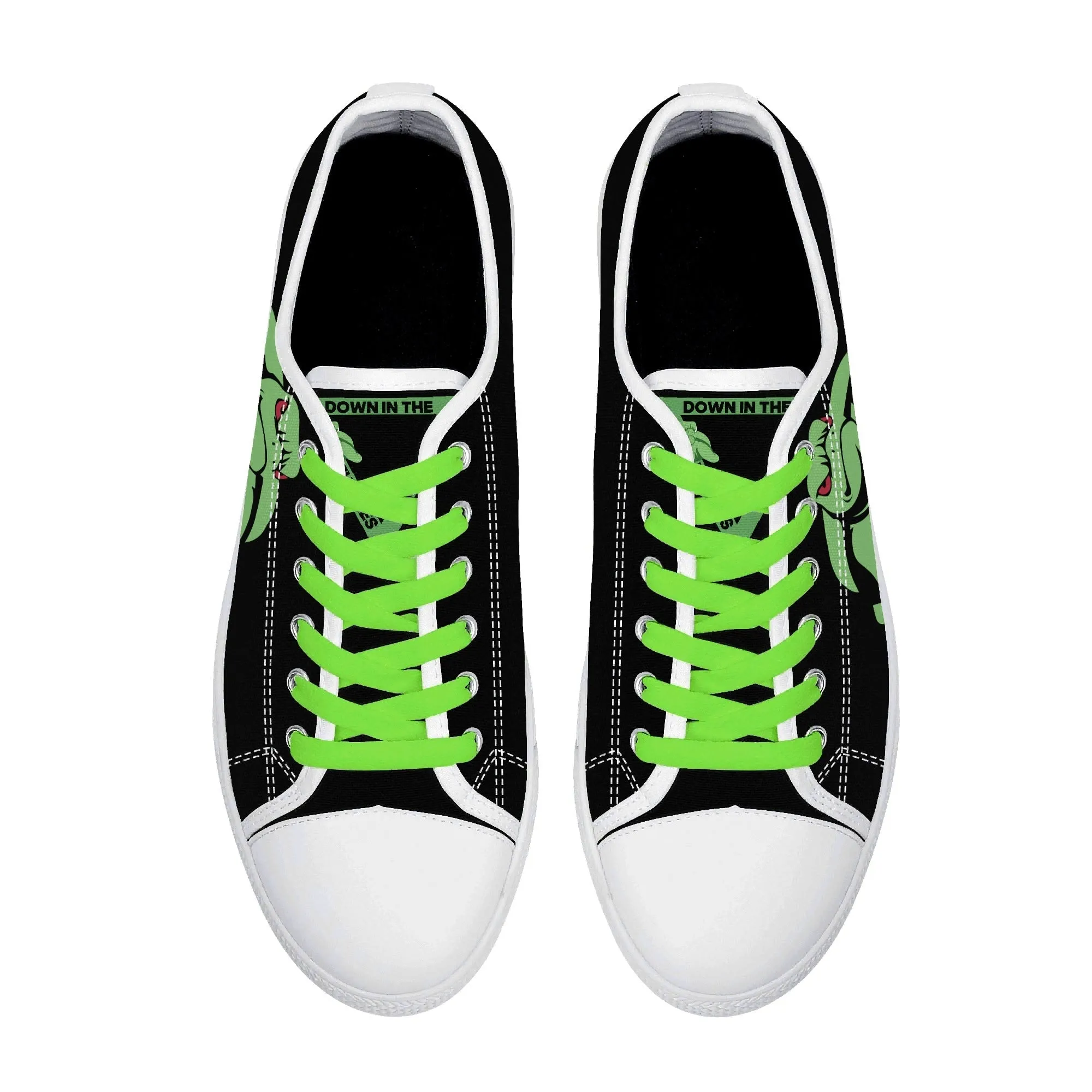 Turtles Mens Low Top Canvas Shoes - Customized Tongue