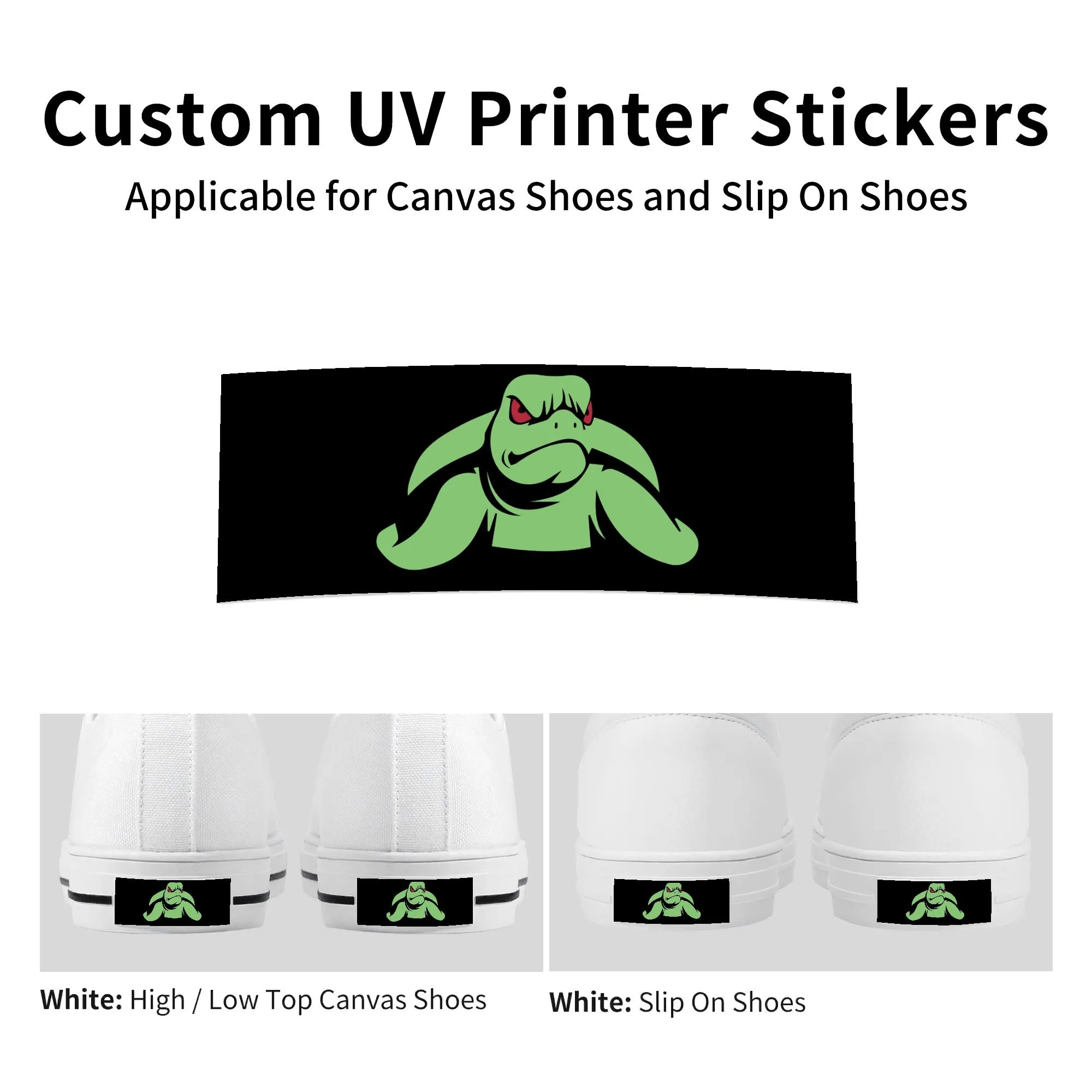 Turtles Mens Low Top Canvas Shoes - Customized Tongue
