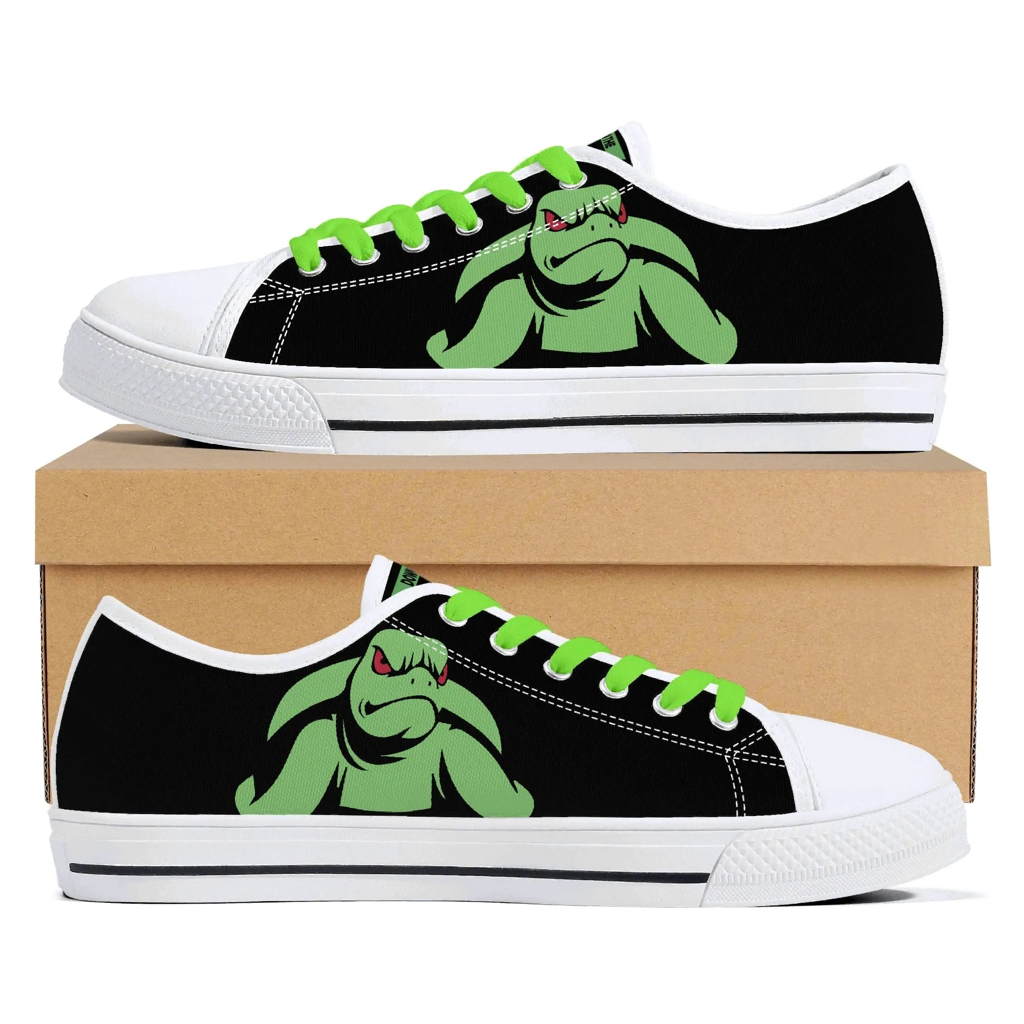 Turtles Mens Low Top Canvas Shoes - Customized Tongue