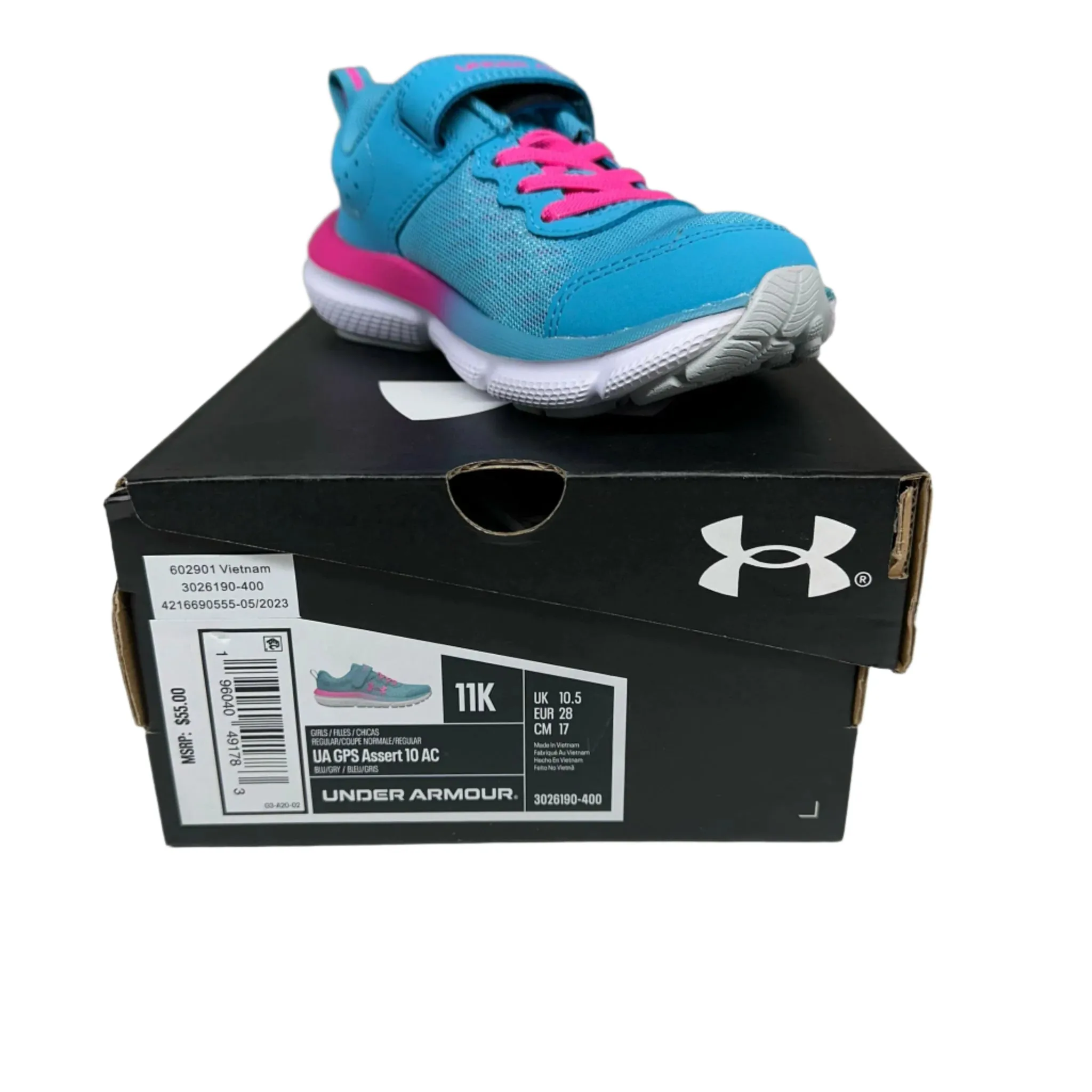 Under Armour UA GPS Assert 10 AC Blue/Grey 11K New Girl’s
