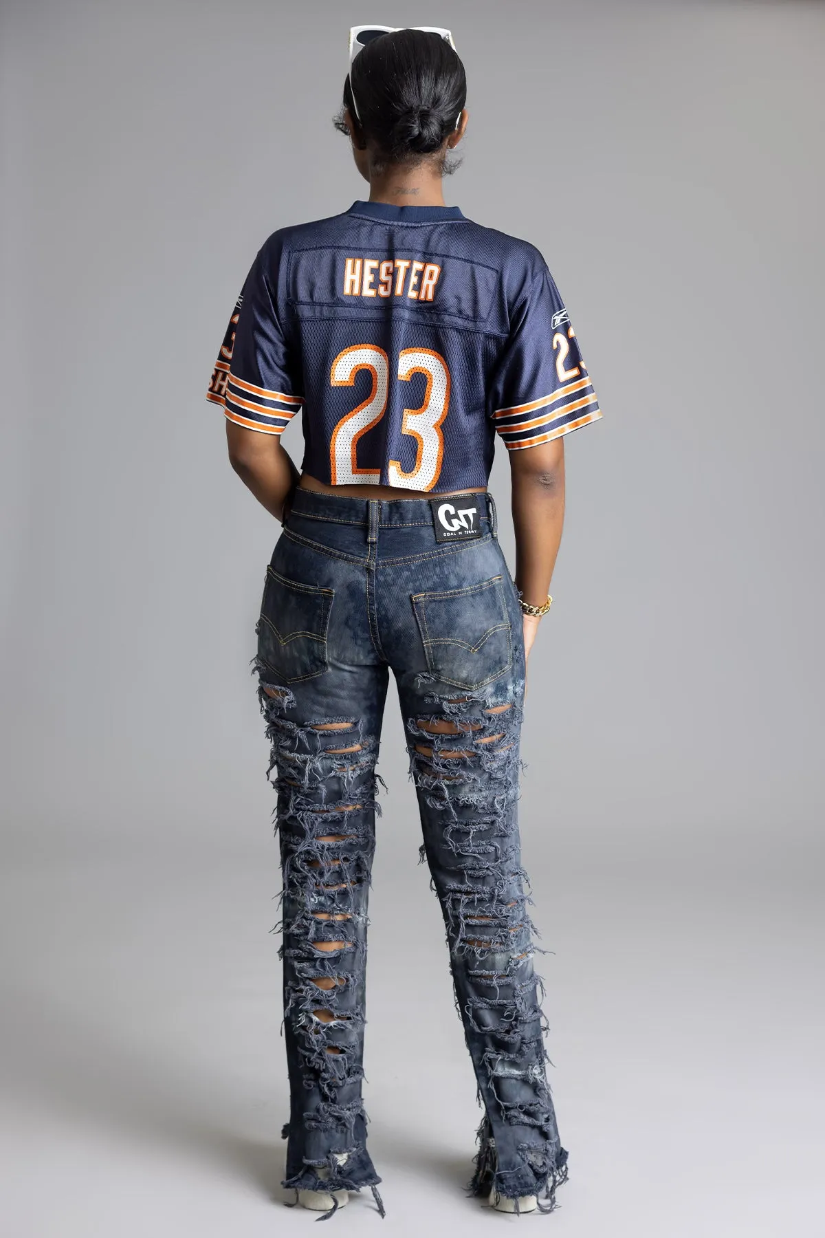 VTG CHICAGO BEARS CROP FOOTBALL JERSEY