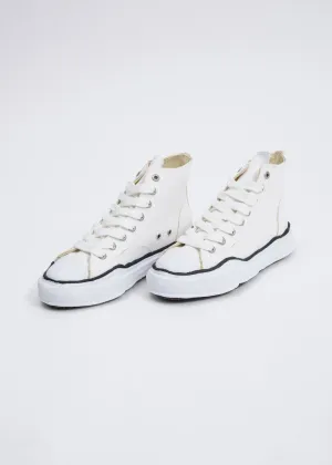 White Canvas High Top Original Sole Sneaker